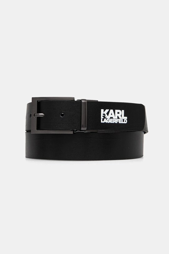 Kožený pásek Karl Lagerfeld černá 552430.815300