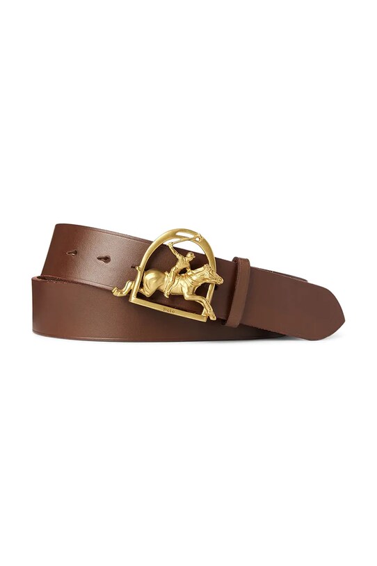 Кожаный ремень Polo Ralph Lauren коричневый 405845428