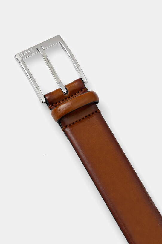 BOSS curea de piele 50482241 maro SS25