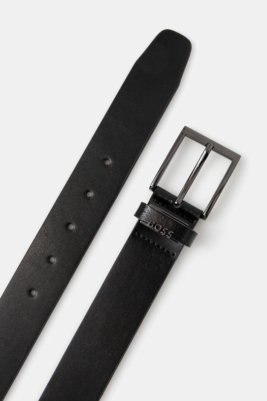 Kožený pásek BOSS 50491852 černá SS25