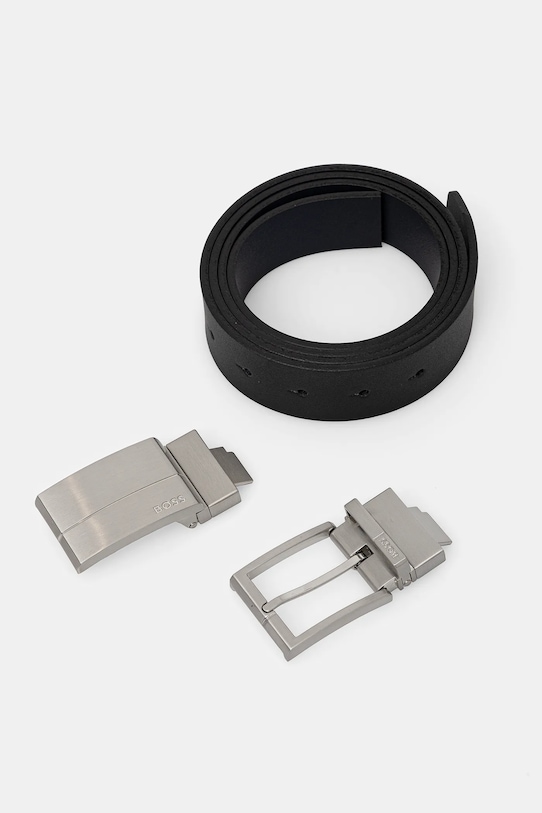 Αξεσουάρ Δερμάτινη ζώνη BOSS Geppy-Soft_Gb35_pp 50537100 μαύρο