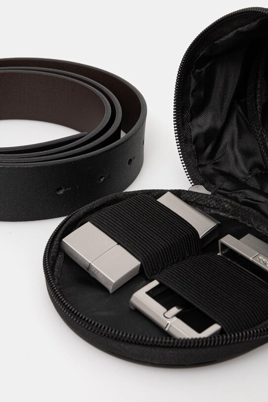 Akcesoria BOSS pasek skórzany Geppy-Soft_Gb35_pp 50537100 czarny