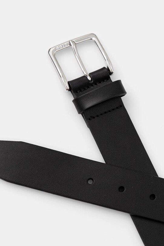 Шкіряний ремінь BOSS 50542192 чорний SS25