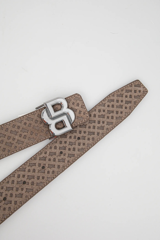 Αναστρέψιμη δερμάτινη ζώνη BOSS 50542198 μπεζ SS25