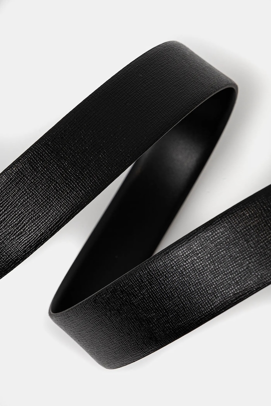 Akcesoria BOSS pasek skórzany dwustronny 50543165 czarny