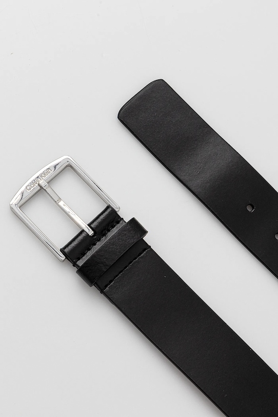 Kožený opasok Calvin Klein K50K513037 čierna SS25
