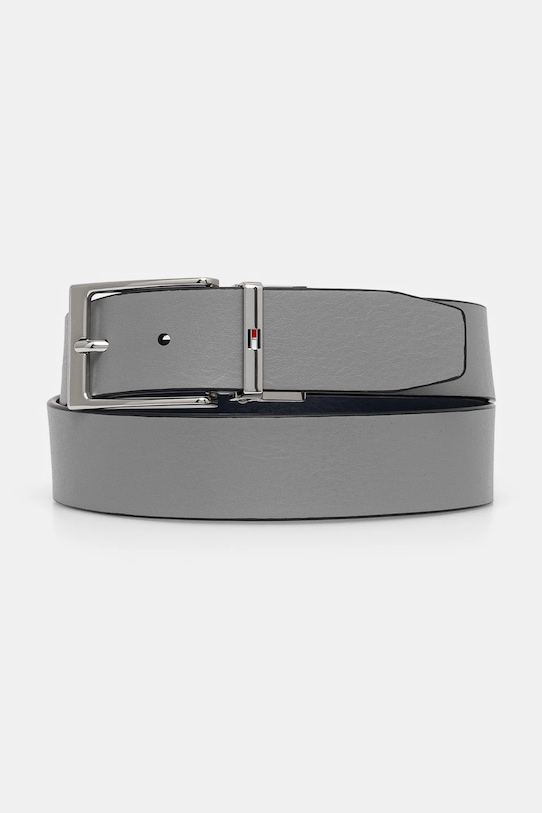 Kožený opasok Tommy Hilfiger AM0AM13178 tmavomodrá SS25