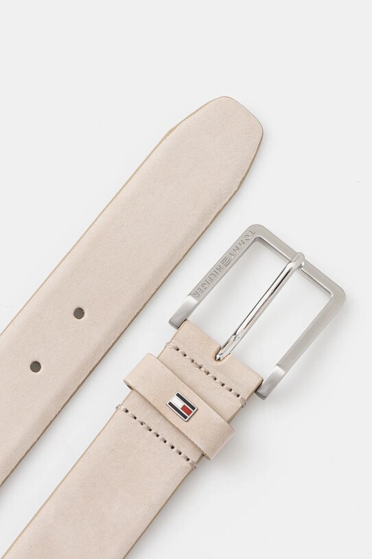 Tommy Hilfiger pasek skórzany AM0AM13377 beżowy SS25