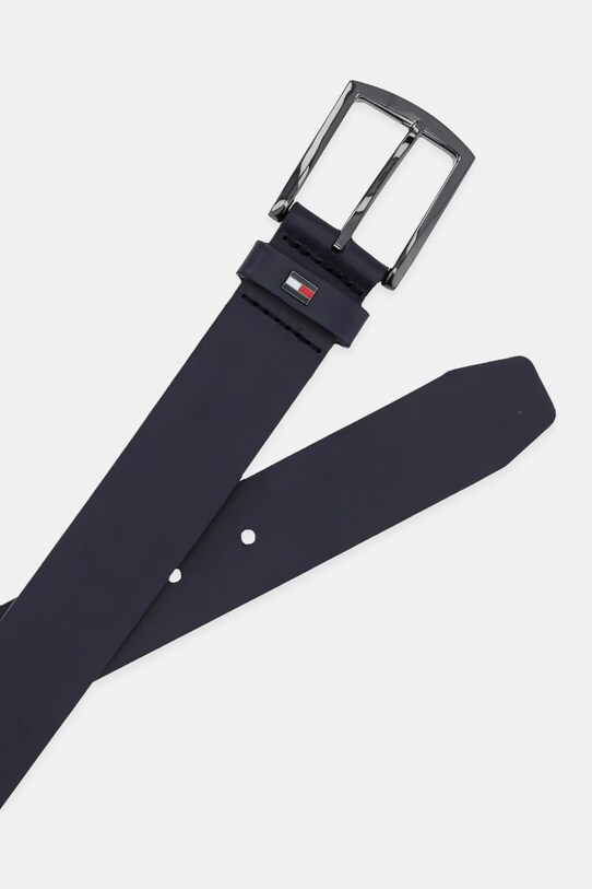 Δερμάτινη ζώνη Tommy Hilfiger AM0AM13536 σκούρο μπλε SS25