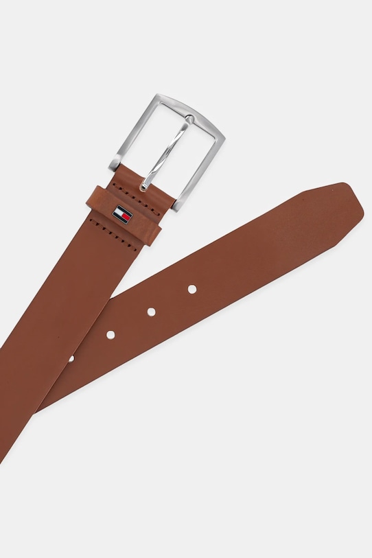 Tommy Hilfiger pasek skórzany AM0AM13536 brązowy AW25