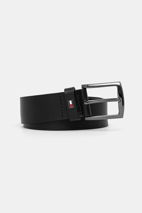 Tommy Hilfiger pasek skórzany czarny AM0AM13536