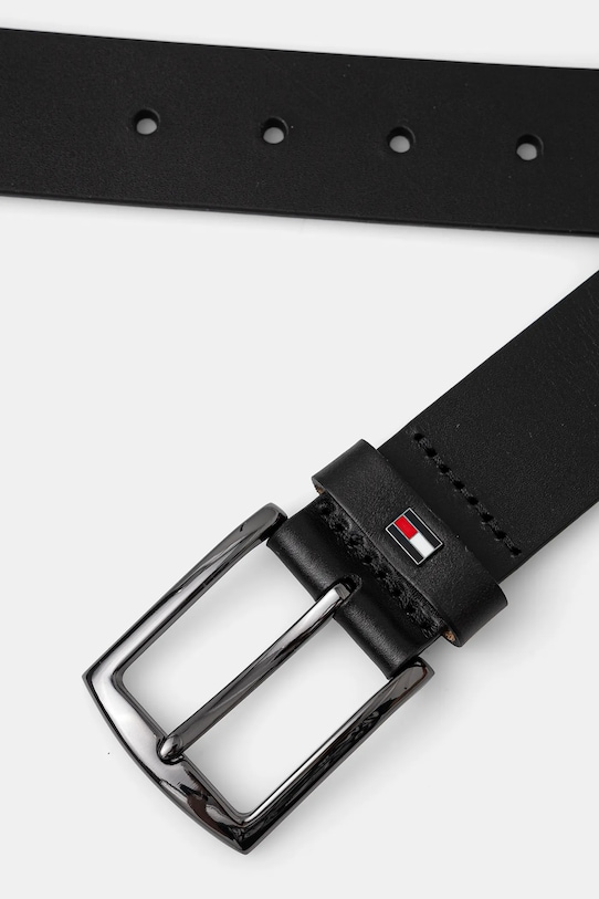 Tommy Hilfiger pasek skórzany AM0AM13536 czarny AW25