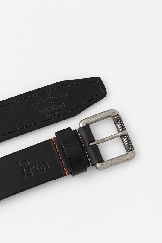 Kožni remen Superdry M9210116A.02A crna SS25