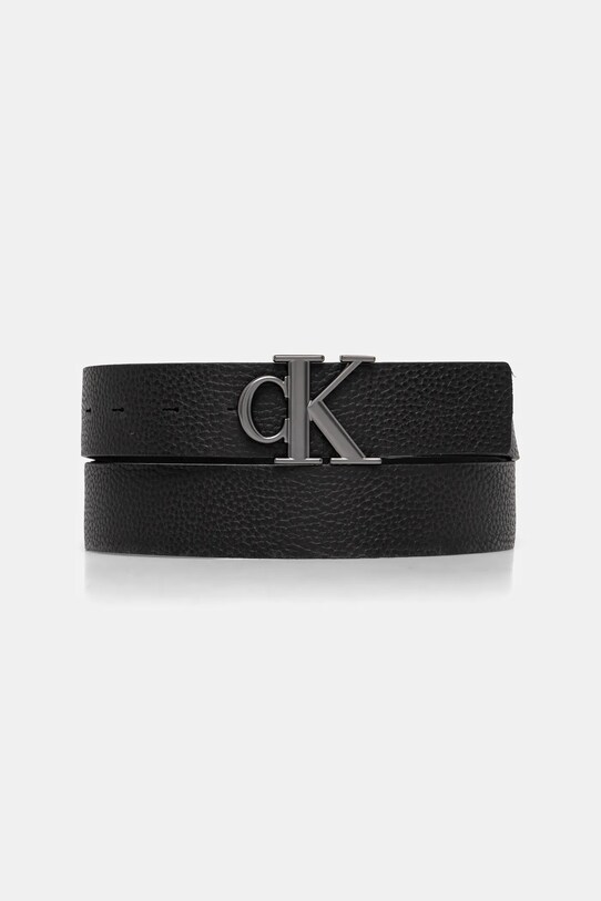Calvin Klein Jeans pasek dwustronny imitacja skóry licowej czarny LV04G7002G