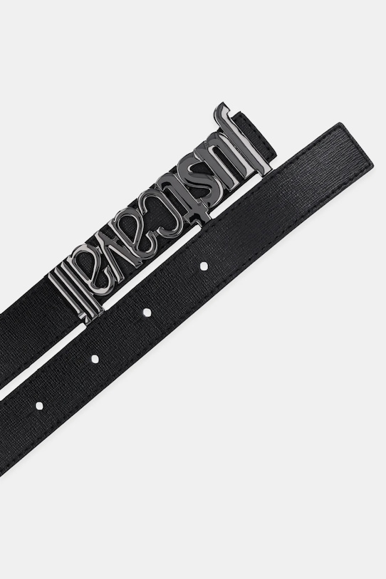 Just Cavalli pasek skórzany 78QA6F30.ZPA42 czarny SS25