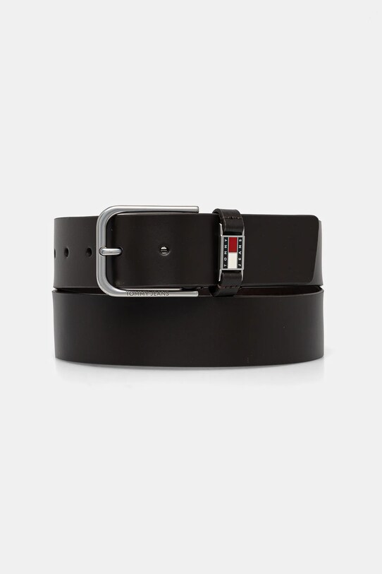 Tommy Jeans curea de piele maro AM0AM13361.