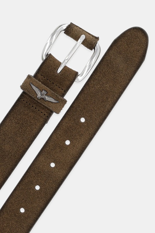 Aeronautica Militare curea din piele intoarsa CP263PL275 verde SS25