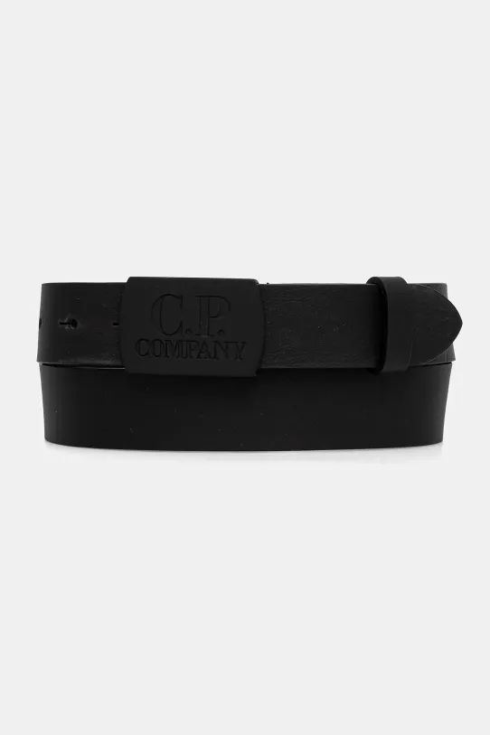 C.P. Company pasek skórzany czarny 18CMAC299A110386A