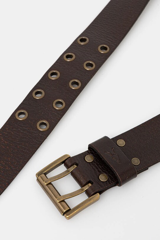 Kožený opasok AllSaints 29AS400367 hnedá SS25