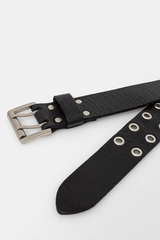 Kožený opasok AllSaints 29AS400367 čierna SS25