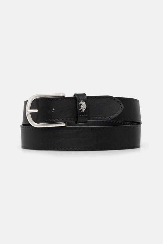 U.S. Polo Assn. curea de piele Dallas negru WEUDX2641MHA