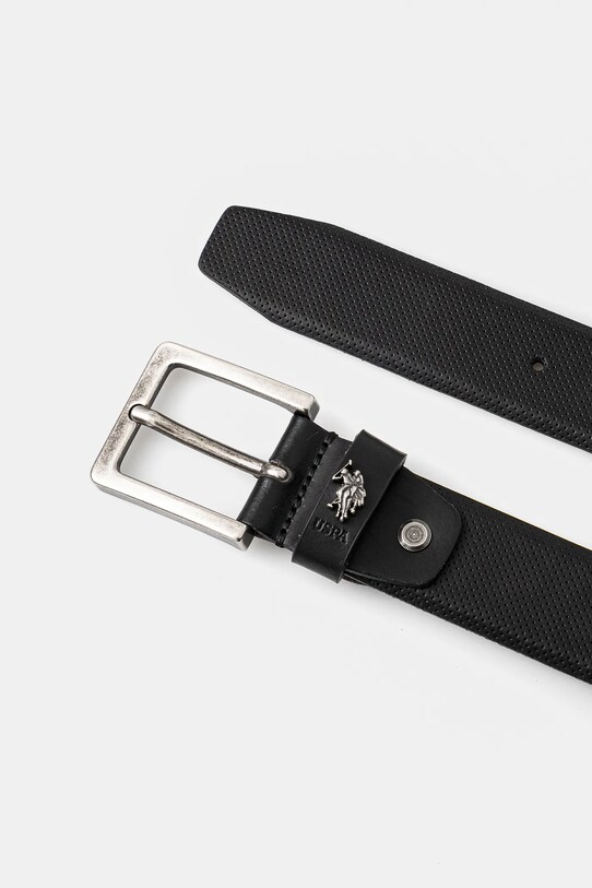 U.S. Polo Assn. curea de piele Michigan WIUQH2570MHA negru SS25