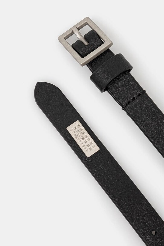 Kožený pásek MM6 Maison Margiela SA5TP0014.P7258 černá SS25