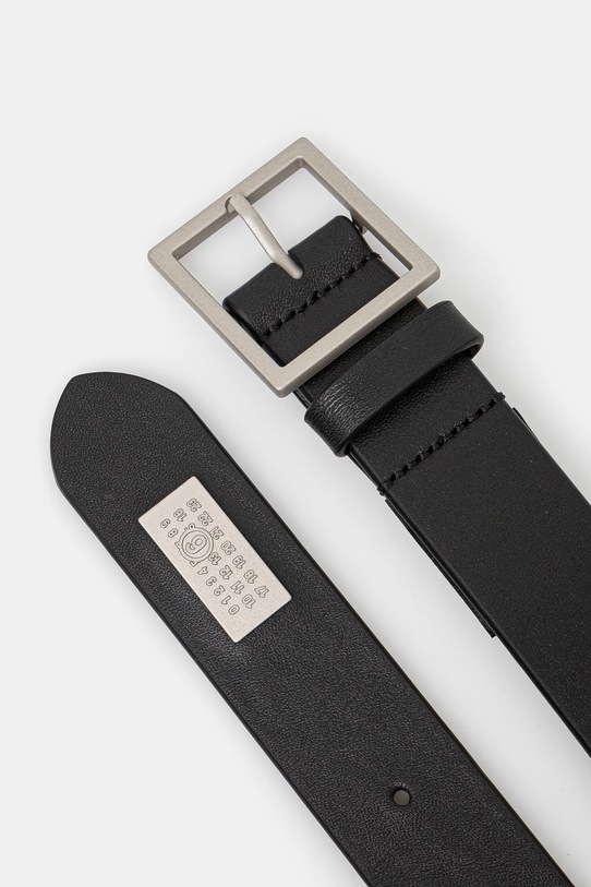 Δερμάτινη ζώνη MM6 Maison Margiela SA5TP0015.P7258 μαύρο SS25