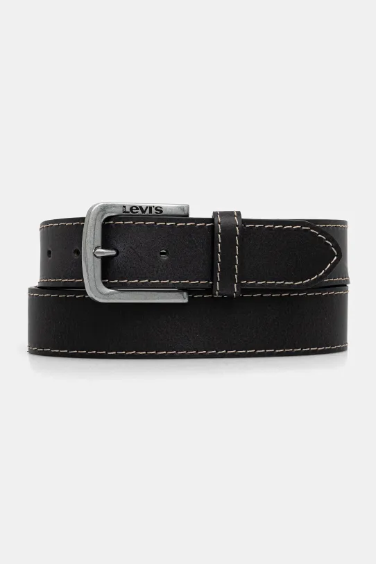 Kožený pásek Levi's Planet friendly černá 000I6.0000