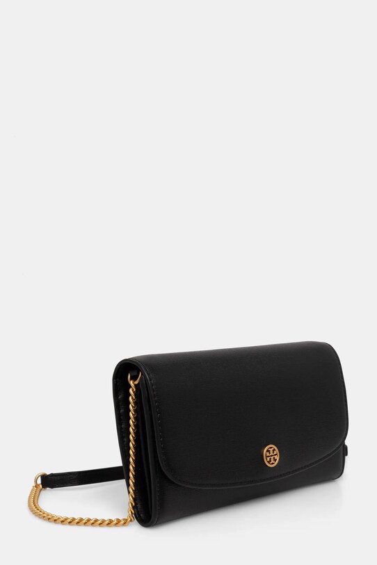 Шкіряний гаманець Tory Burch Robinson 137152.001 чорний SS25