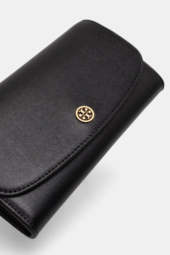 Шкіряний гаманець Tory Burch Robinson чорний 137152.001