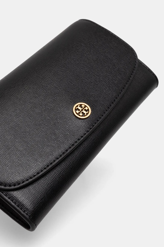 Tory Burch portofel de piele Robinson negru 137152.001