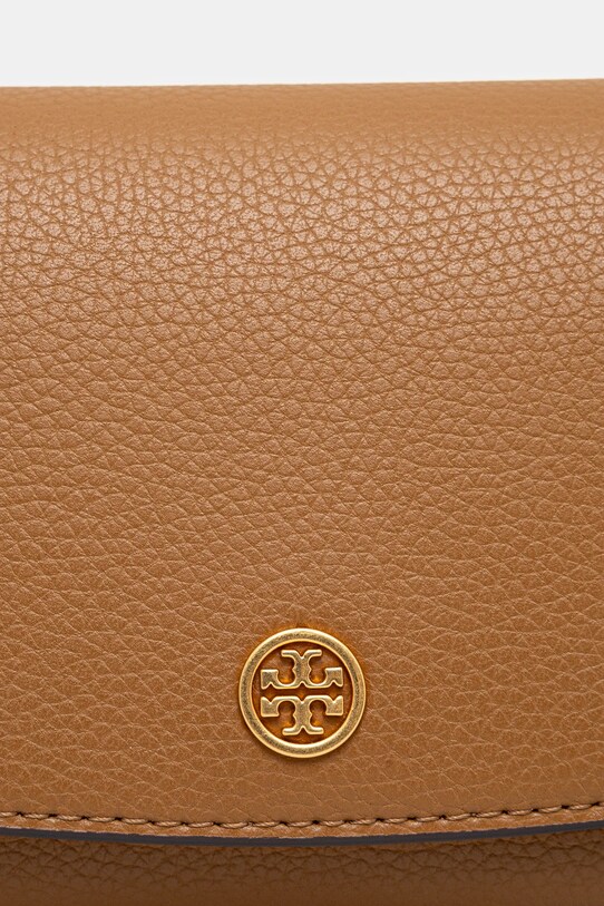 Tory Burch portfel skórzany Robinson brązowy 146367.202