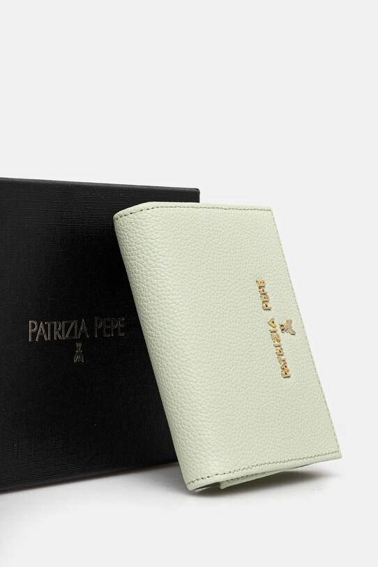 Шкіряний гаманець Patrizia Pepe зелений 8Q0024.L001