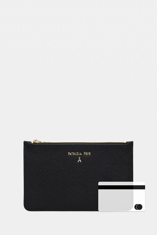 Patrizia Pepe portfel skórzany czarny 8Q0025.L001