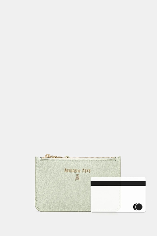 Шкіряний гаманець Patrizia Pepe зелений 8Q0026.L001