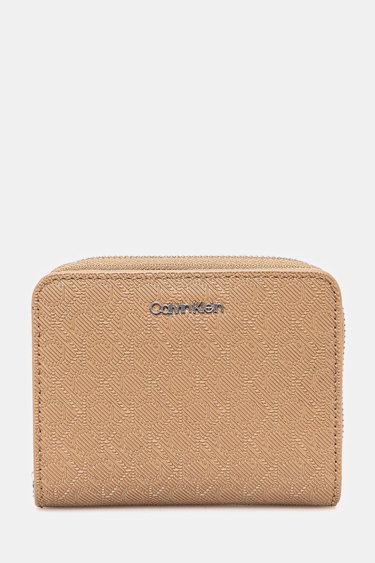 Гаманець Calvin Klein імітація лицьової шкіри бежевий K60K612825