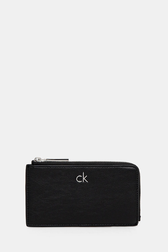Peňaženka Calvin Klein jednofarebný čierna K60K612848
