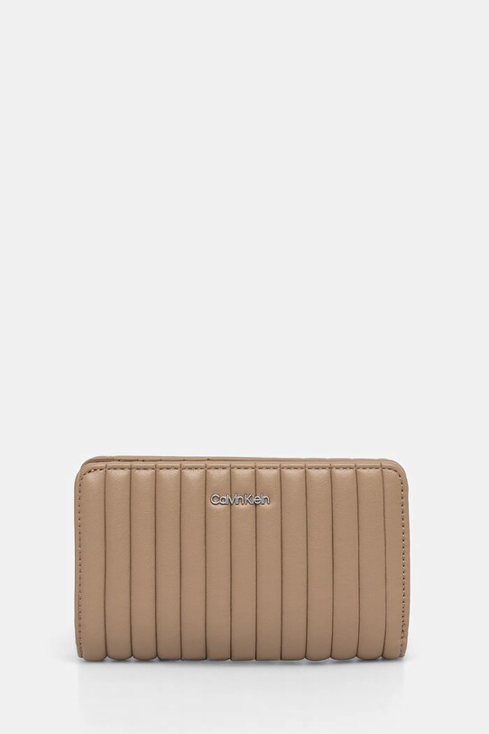 Novčanik Calvin Klein bez uzorka bež K60K613063