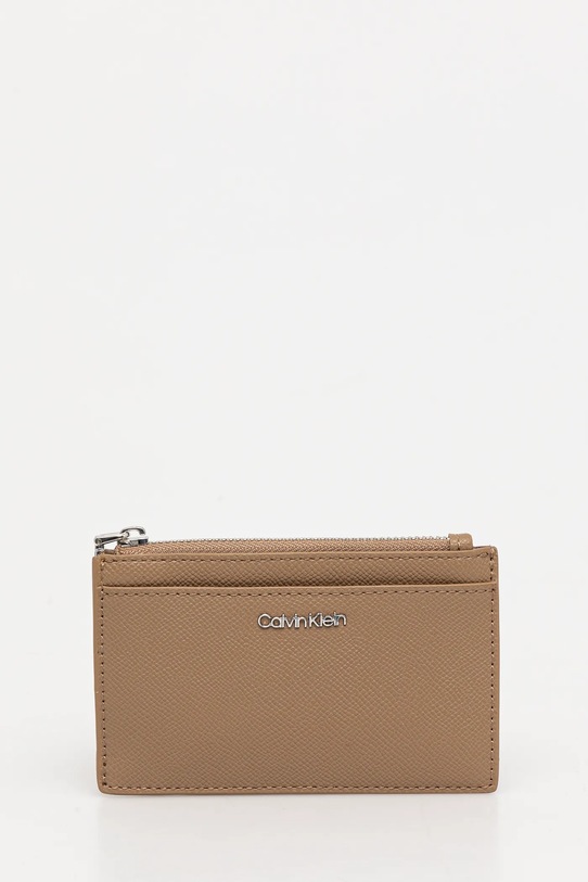 Портмоне Calvin Klein изкуствен бежов K60K613071