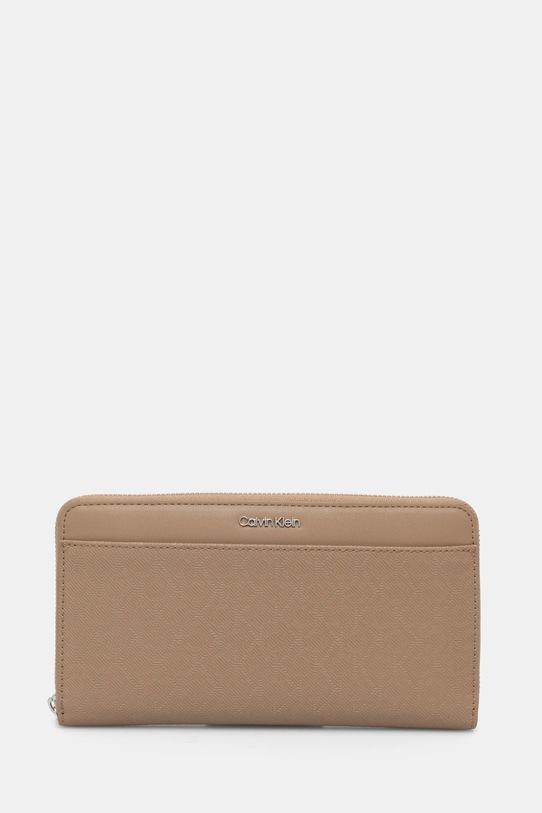 Novčanik Calvin Klein bez uzorka bež K60K613072