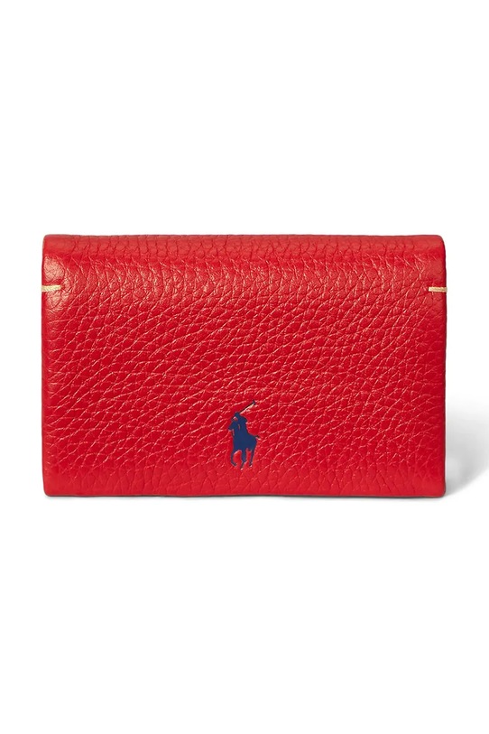 Шкіряний гаманець Polo Ralph Lauren гладкий червоний 427949873