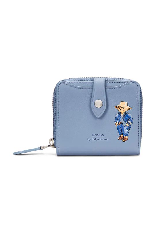 Polo Ralph Lauren portfel skórzany gładkie niebieski 427960635