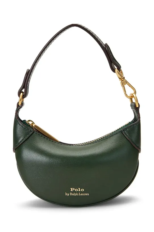 Kožená kabelka Polo Ralph Lauren přírodní kůže zelená 427938050
