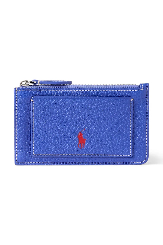 Шкіряний гаманець Polo Ralph Lauren лицьова шкіра фіолетовий 427949872