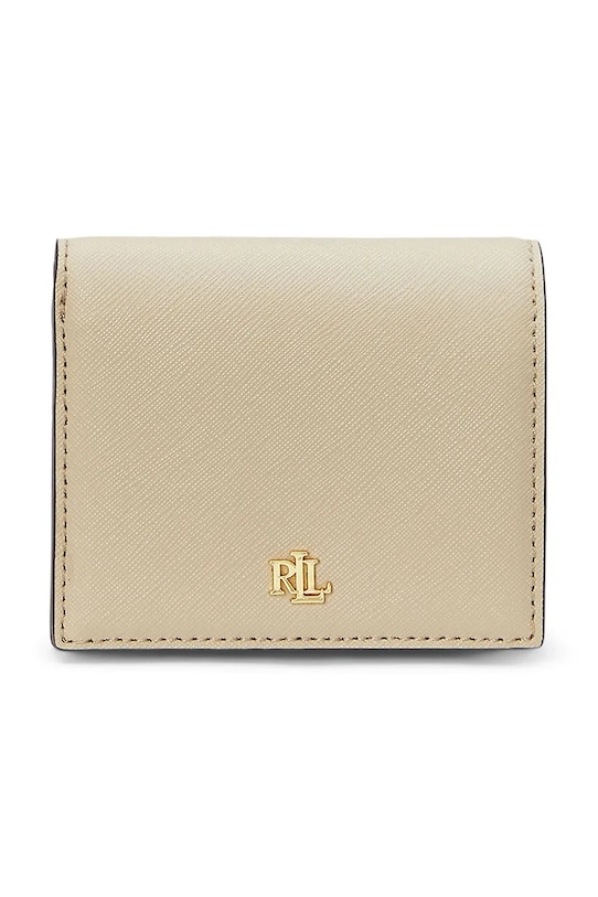Kožená peněženka Lauren Ralph Lauren přírodní kůže béžová 432962112