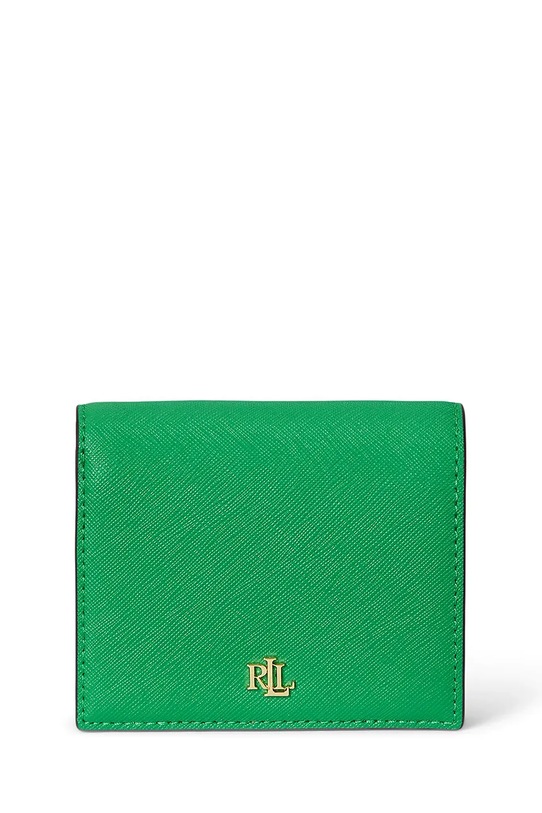 Lauren Ralph Lauren portfel skórzany skóra licowa zielony 432962112