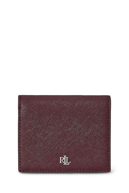 Кожен портфейл Lauren Ralph Lauren гладка кожа бордо 432962112