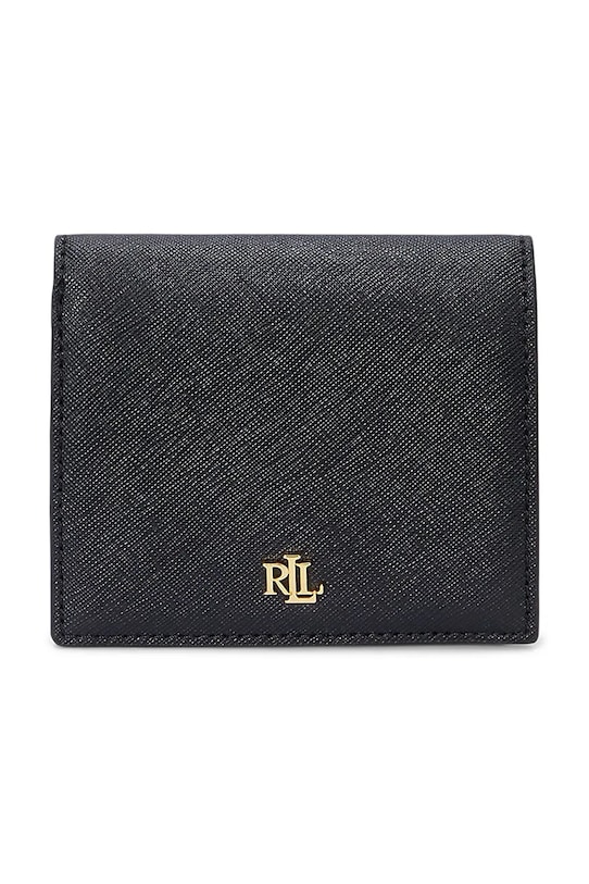 Lauren Ralph Lauren portfel skórzany skóra licowa czarny 432962112