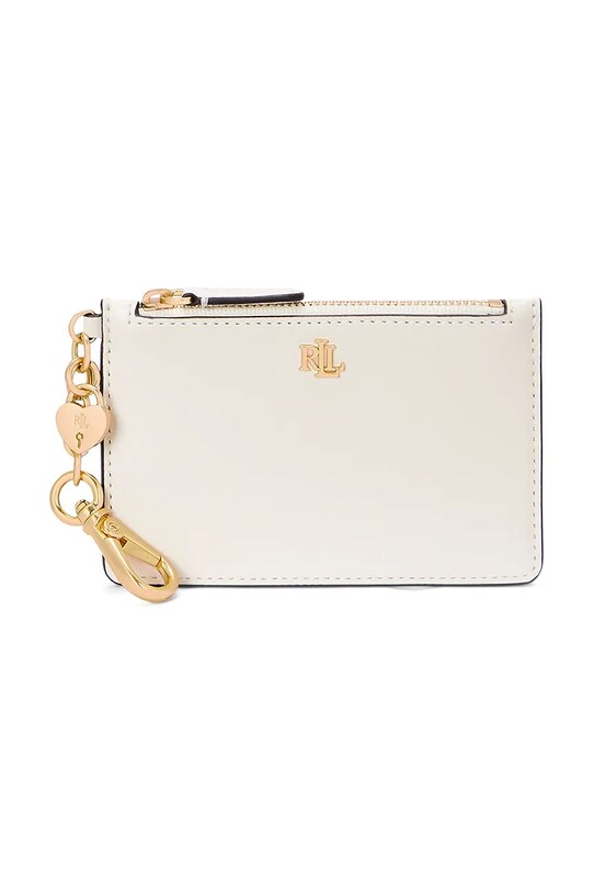 Lauren Ralph Lauren portfel skórzany skóra licowa biały 432962368